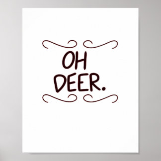 Alastor Oh Deer Creative Art Design  Poster