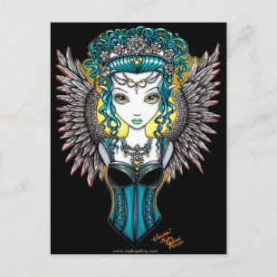 "Alaura" Gothic Guardian Angel Postcard