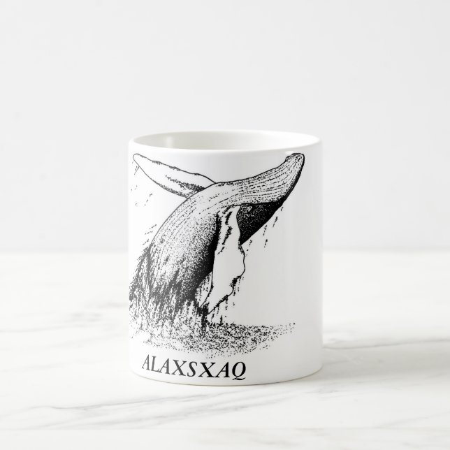 ALAXSXAQ - Coffee Mug - Humpback Whale Graphic (Center)
