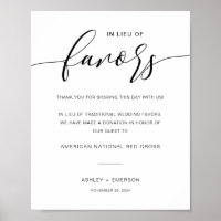 ALBA - Classic & Elegant In Lieu Of Favours Sign