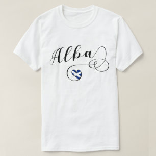 Alba Flag Heart, Scotland, Scots Gaelic T-Shirt