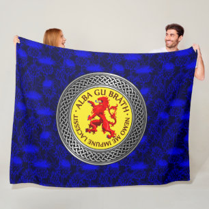 Alba Gu Brath Lion Rampant Knot Fleece Blanket