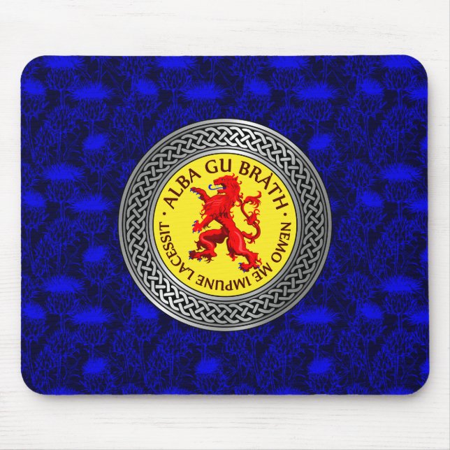 Alba Gu Brath Lion Rampant Knot Mouse Pad (Front)