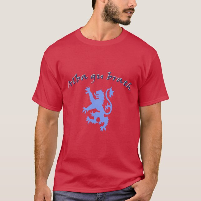Alba gu brath Scottish Independence Lion Rampant T-Shirt (Front)
