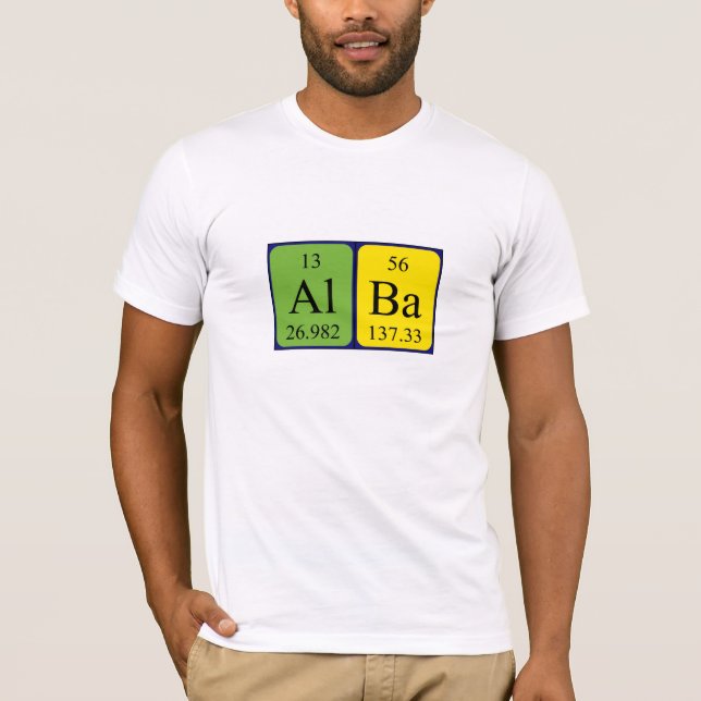 Alba periodic table name shirt (Front)