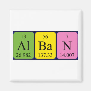 Alban periodic table name magnet