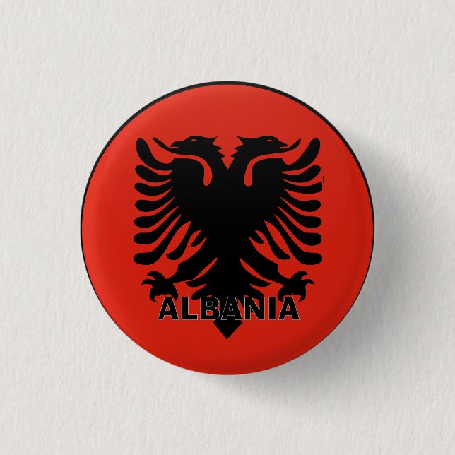 Albania 3 Cm Round Badge (Front)
