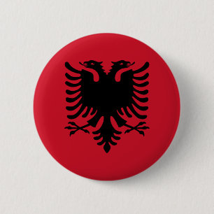 albania 6 cm round badge