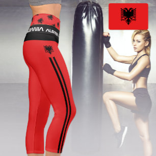 Albania & Albanian Flag fashion, Fitness, Sports   Capri Leggings