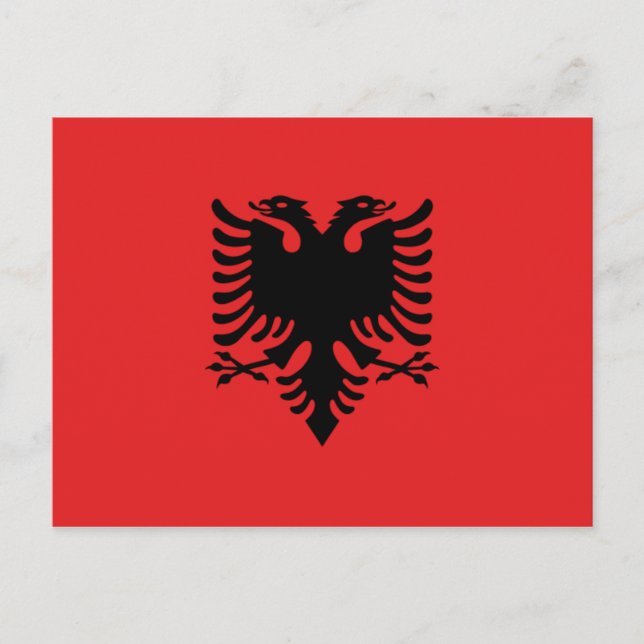 Albania - Albanian Flag - Postcard (Front)