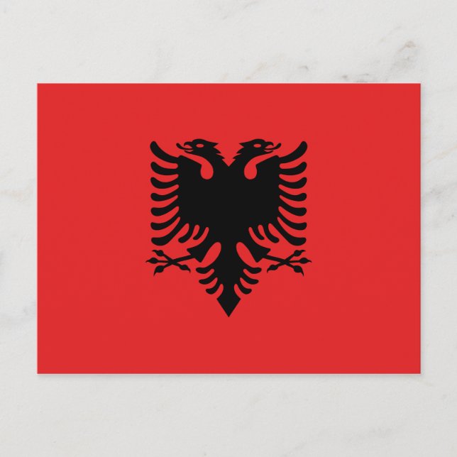 Albania (Albanian) Flag Postcard (Front)