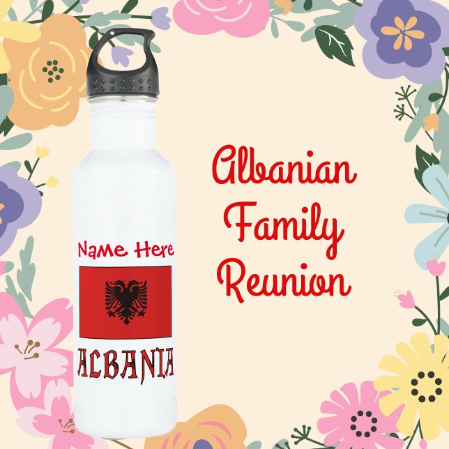 Albania Albanian Flag Red Personalisation  710 Ml Water Bottle (Creator Uploaded)
