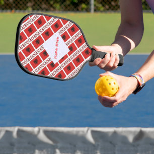 Albania Albanian Flag Tiled Red Personalisation  Pickleball Paddle