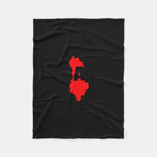 Albania Albanian Map  Fleece Blanket (Front)