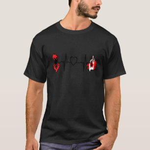 Albania Canada Heartbeat Albanian Canadian Flag 1 T-Shirt
