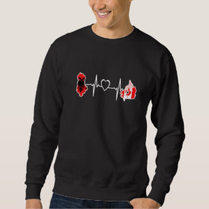 Albania Canada Heartbeat Albanian Canadian Flag Sweatshirt