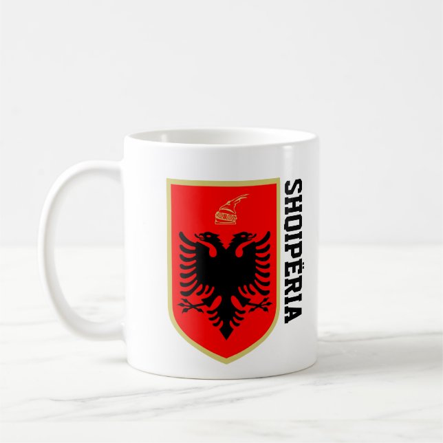 Albania Coat of Arms Coffee Mug (Left)
