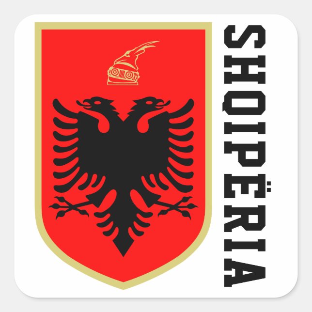 Albania Coat of Arms Square Sticker (Front)
