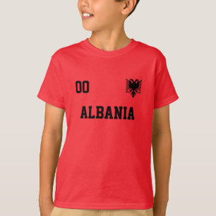Albania Custom Name And Number Football Jersey T-Shirt