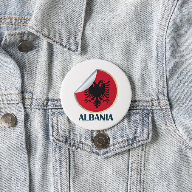 Albania Double Headed Eagle Emblem  7.5 Cm Round Badge (Creator Uploaded)