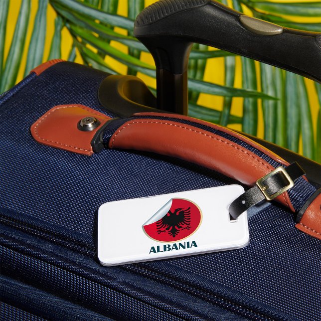Albania Double Headed Eagle Emblem  Luggage Tag (Creator Uploaded)