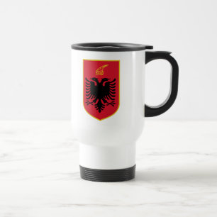 albania emblem travel mug