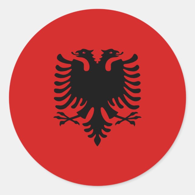 Albania Fisheye Flag Sticker (Front)
