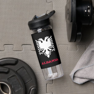 Albania Fitness & Albanian coat of arms / flag Water Bottle