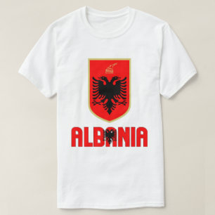 Albania Flag and Coat Of Arms Patriotic T-Shirt
