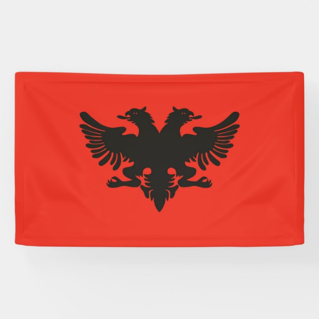Albania flag banner (Horizontal)