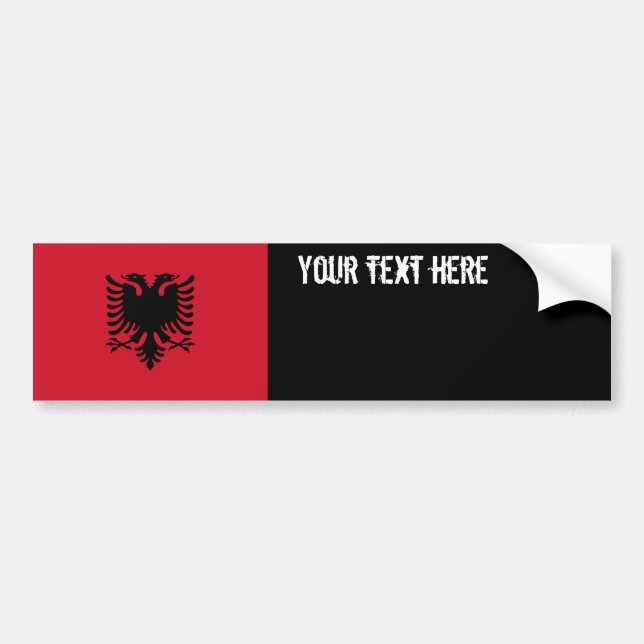 Albania Flag Bumper Sticker (Front)