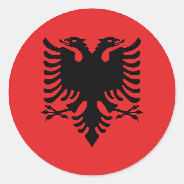 Albania Flag Classic Round Sticker (Front)