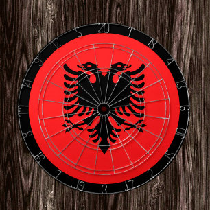 Albania Flag Dartboard & Albanian / game board