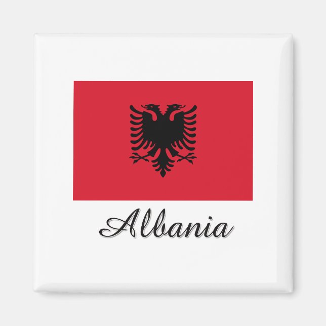 Albania Flag Design Magnet (Front)