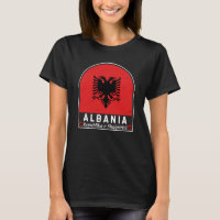 Albania Flag Emblem Distressed