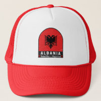 Albania Flag Emblem Distressed 