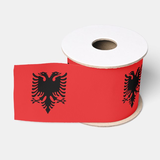 Albania flag grosgrain ribbon (Spool)