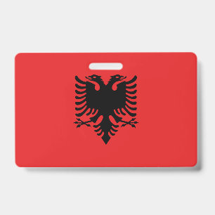 Albania Flag ID Badge