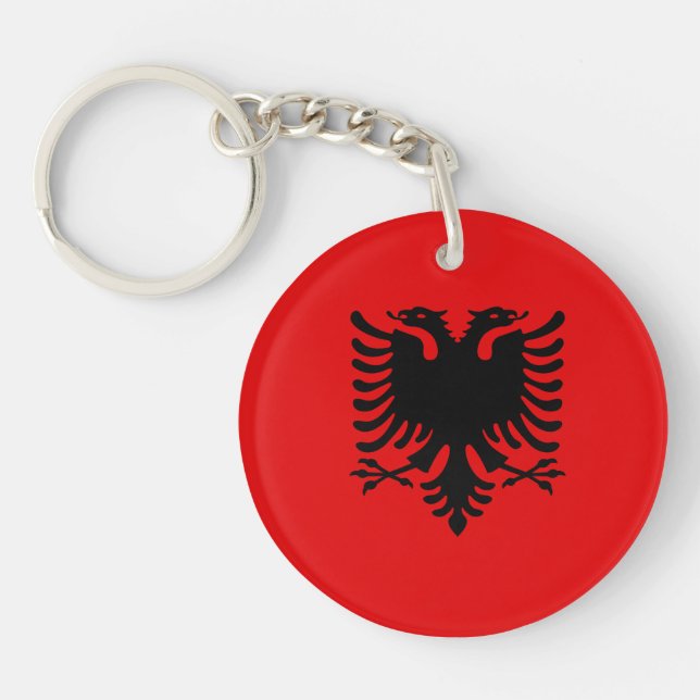 Albania Flag Key Ring (Front)