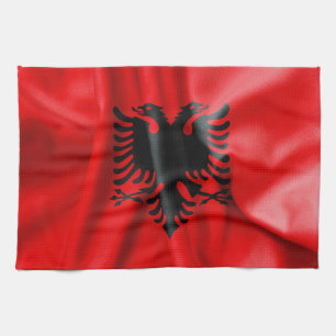 Albania Flag Kitchen Towels
