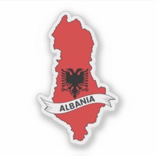 Albania Flag Map