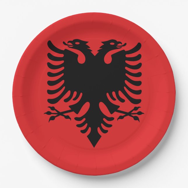 Albania Flag Paper Plate (Front)