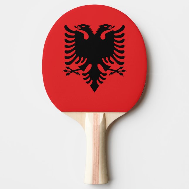 Albania Flag Ping Pong Paddle (Front)