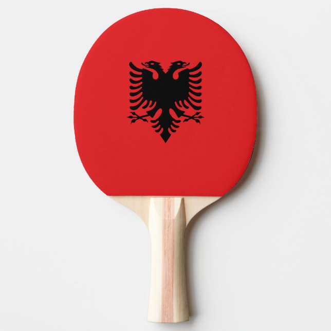 Albania Flag Ping Pong Paddle (Front)