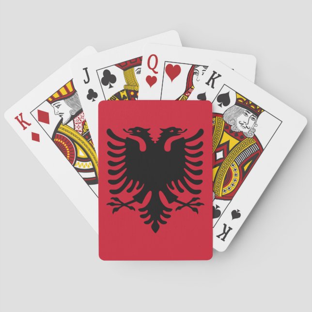 Albania Flag Playing Cards (Back)