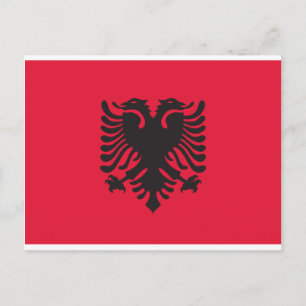 Albania Flag Postcard