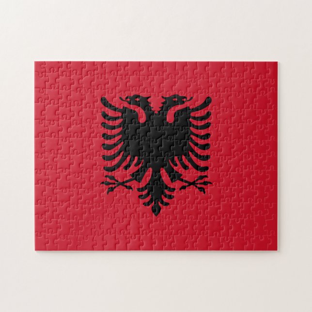 Albania Flag Puzzle (Horizontal)