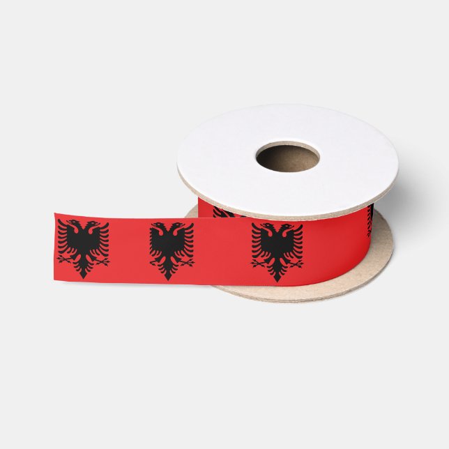 Albania Flag Satin Ribbon (Spool)