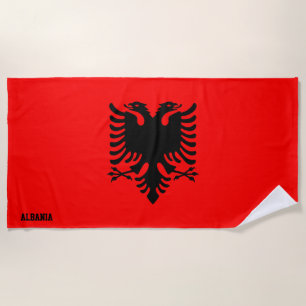 Albania Flag Splendid Patriotic Beach Towel