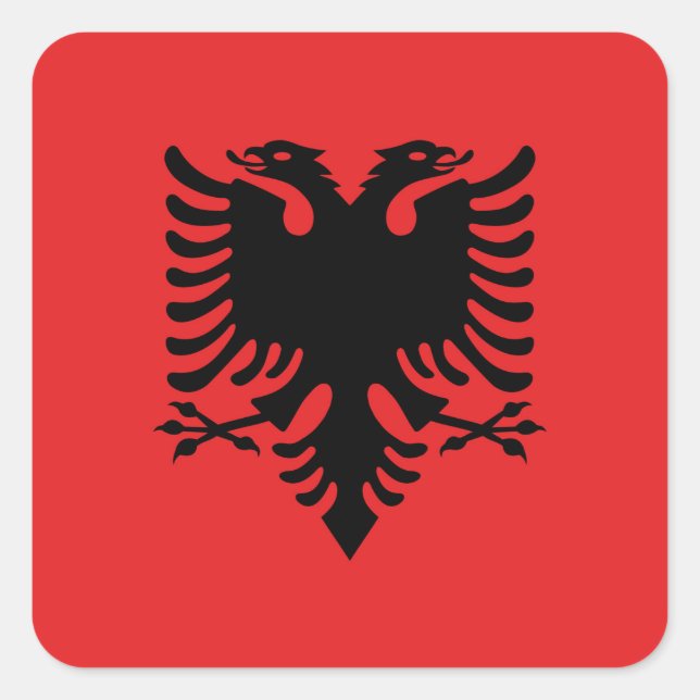Albania Flag Square Sticker (Front)